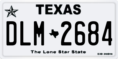 TX license plate DLM2684