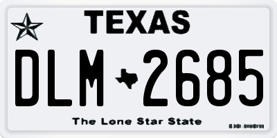 TX license plate DLM2685