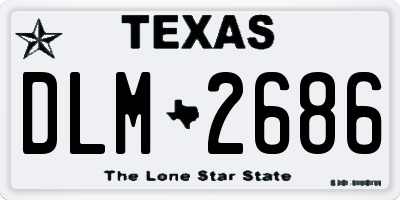 TX license plate DLM2686