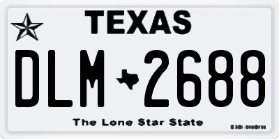 TX license plate DLM2688