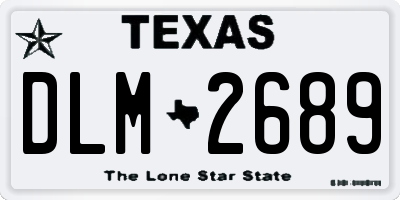 TX license plate DLM2689