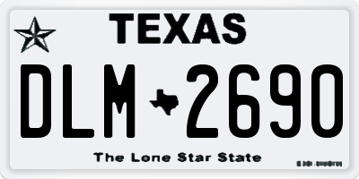 TX license plate DLM2690