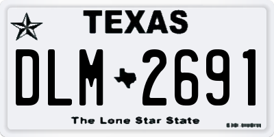 TX license plate DLM2691