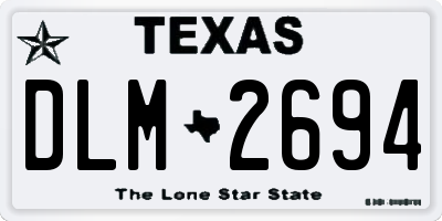 TX license plate DLM2694