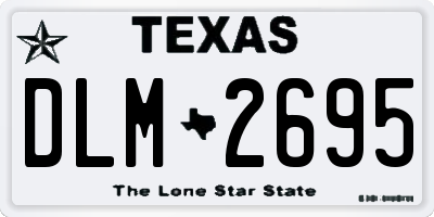TX license plate DLM2695