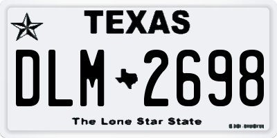 TX license plate DLM2698