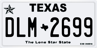 TX license plate DLM2699
