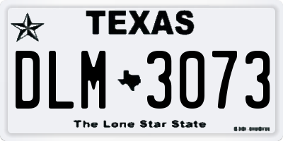 TX license plate DLM3073