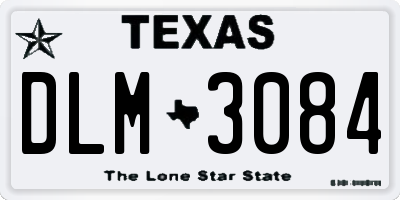 TX license plate DLM3084