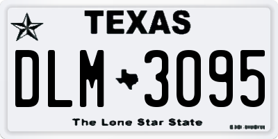 TX license plate DLM3095