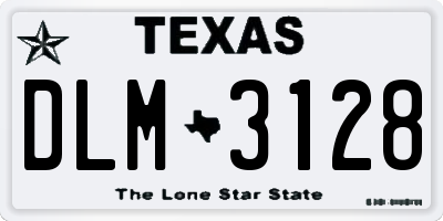 TX license plate DLM3128