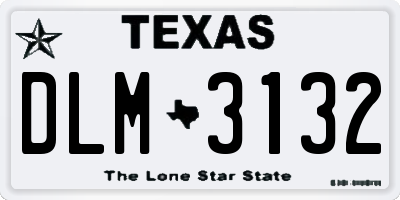 TX license plate DLM3132