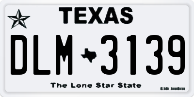 TX license plate DLM3139