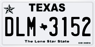 TX license plate DLM3152