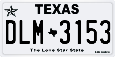 TX license plate DLM3153