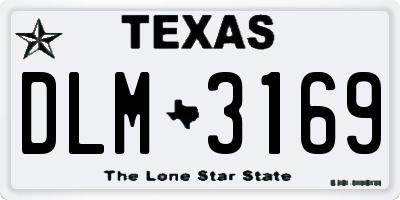 TX license plate DLM3169