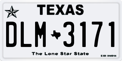 TX license plate DLM3171