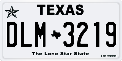 TX license plate DLM3219