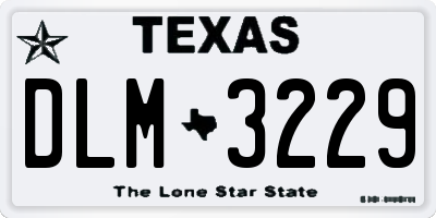 TX license plate DLM3229