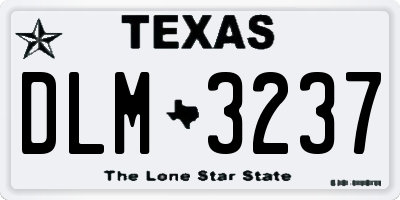 TX license plate DLM3237