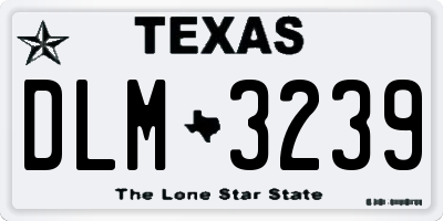 TX license plate DLM3239