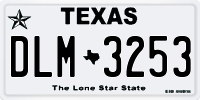 TX license plate DLM3253