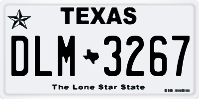 TX license plate DLM3267