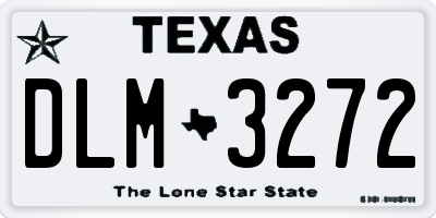 TX license plate DLM3272