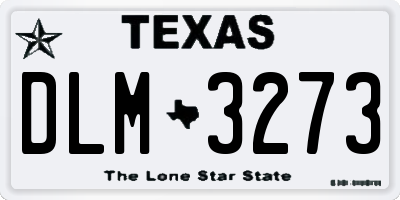 TX license plate DLM3273