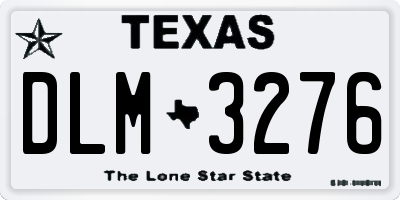 TX license plate DLM3276
