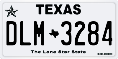TX license plate DLM3284