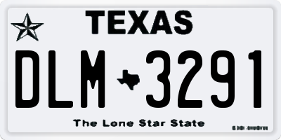 TX license plate DLM3291