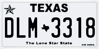 TX license plate DLM3318
