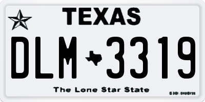 TX license plate DLM3319