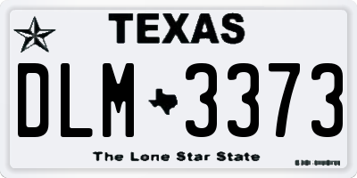 TX license plate DLM3373