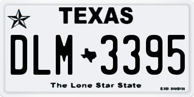 TX license plate DLM3395