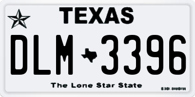 TX license plate DLM3396