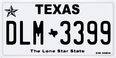 TX license plate DLM3399
