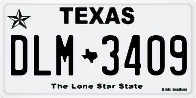 TX license plate DLM3409