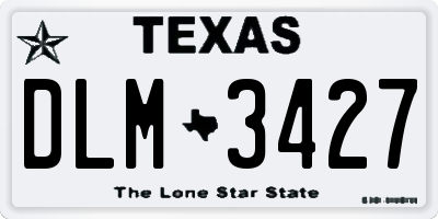 TX license plate DLM3427