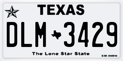 TX license plate DLM3429