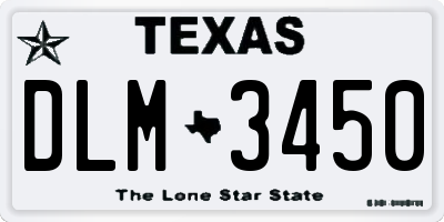 TX license plate DLM3450
