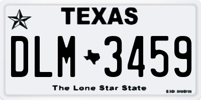 TX license plate DLM3459