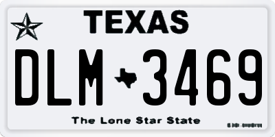 TX license plate DLM3469