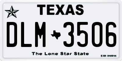 TX license plate DLM3506