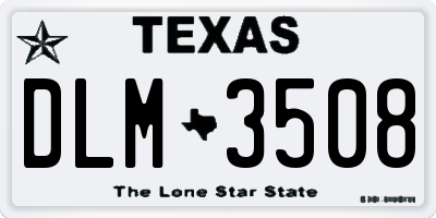 TX license plate DLM3508