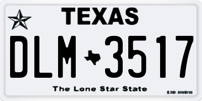 TX license plate DLM3517