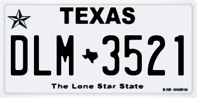 TX license plate DLM3521