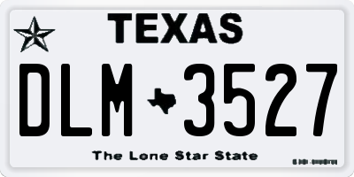 TX license plate DLM3527