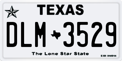 TX license plate DLM3529